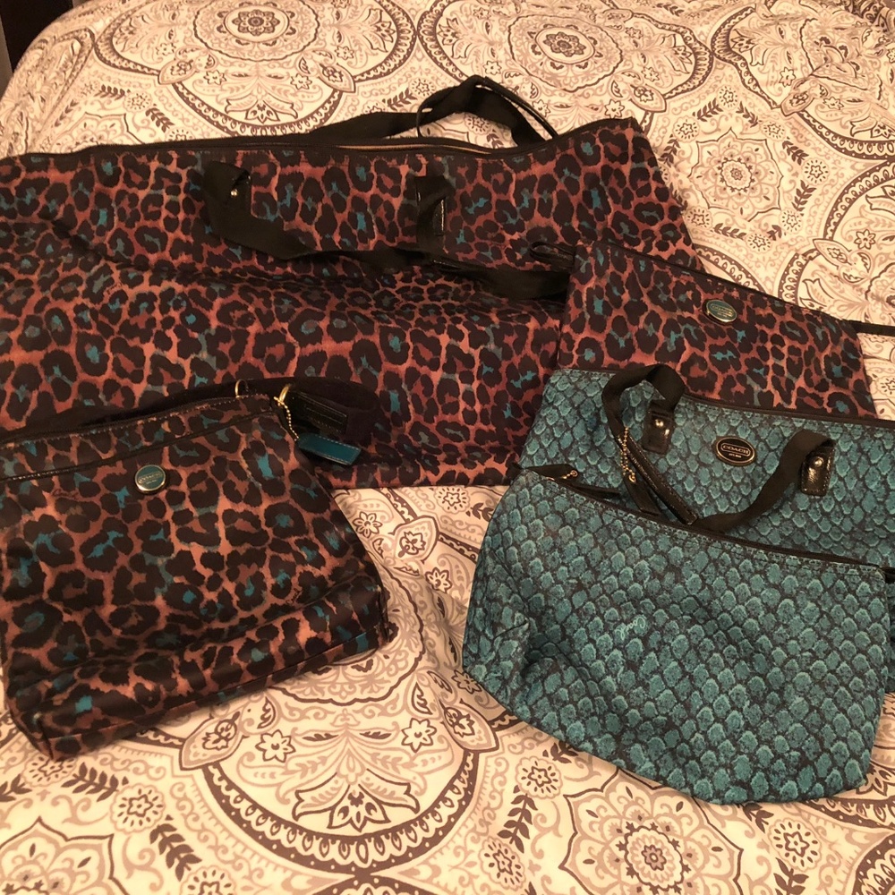Coach Weekender with accessories and matching purse